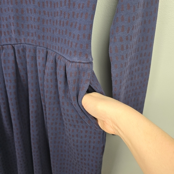 CHINTI AND PARKER Fit‎ And Flare Long Sleeve Dress Navy Maroon Womens Size S - Picture 2 of 14